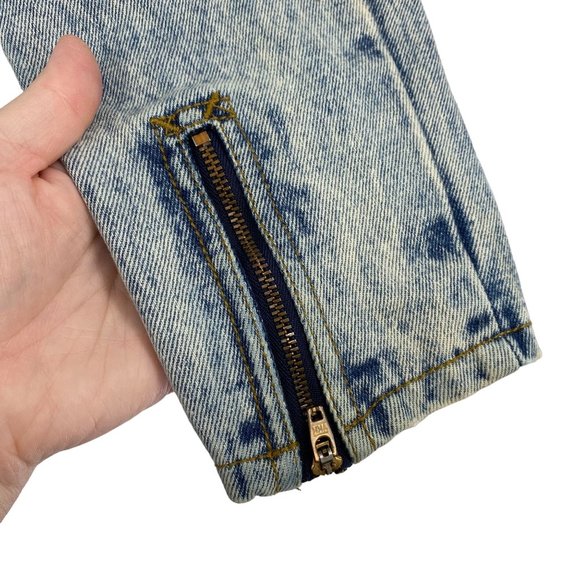 Vintage Jordache acid wash jeans size 7 0 24" tapered zipper ankle Y2K 90s - Picture 7 of 11